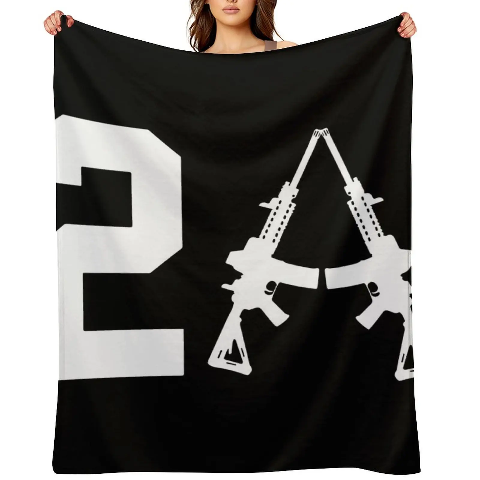 

2nd Amendment Rights Logo Throw Blanket Bed Fashionable Winter beds halloween Soft Beds Blankets