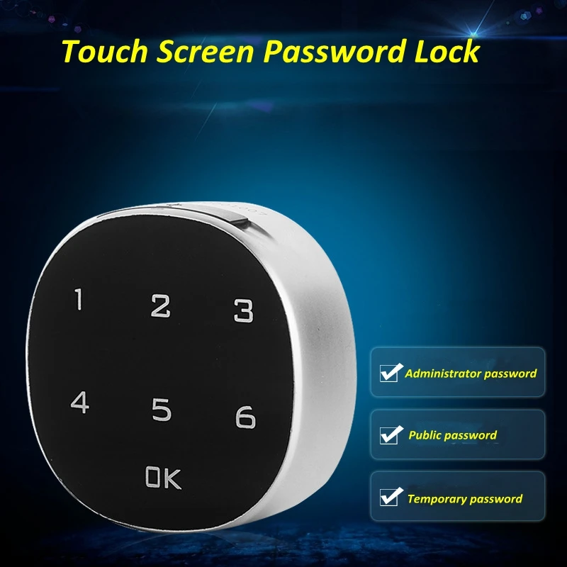 

D2 Touch Screen Digital Smart Electronic Password Door Lock Security Anti-theft Wooden Cabinet Keypad Drawer Office File Locks