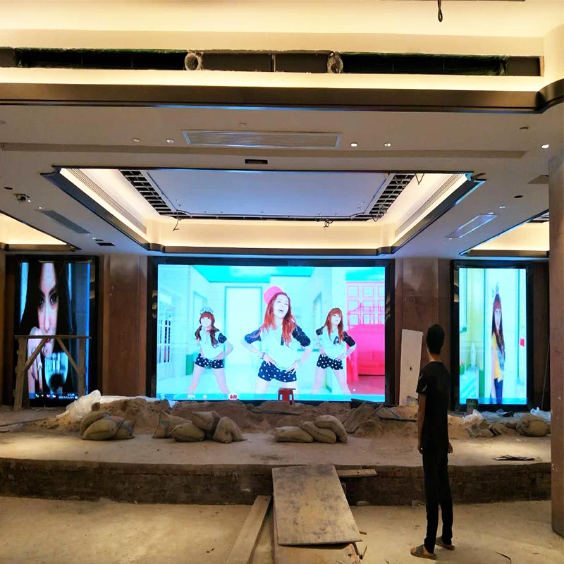 تخصيص Helitong داخلي بكسل صغير الملعب P1.538 سلس وحدة إضاءة LED جداريّة 4K 8K كامل اللون شاشة عرض الفيديو لوحات 2-year War