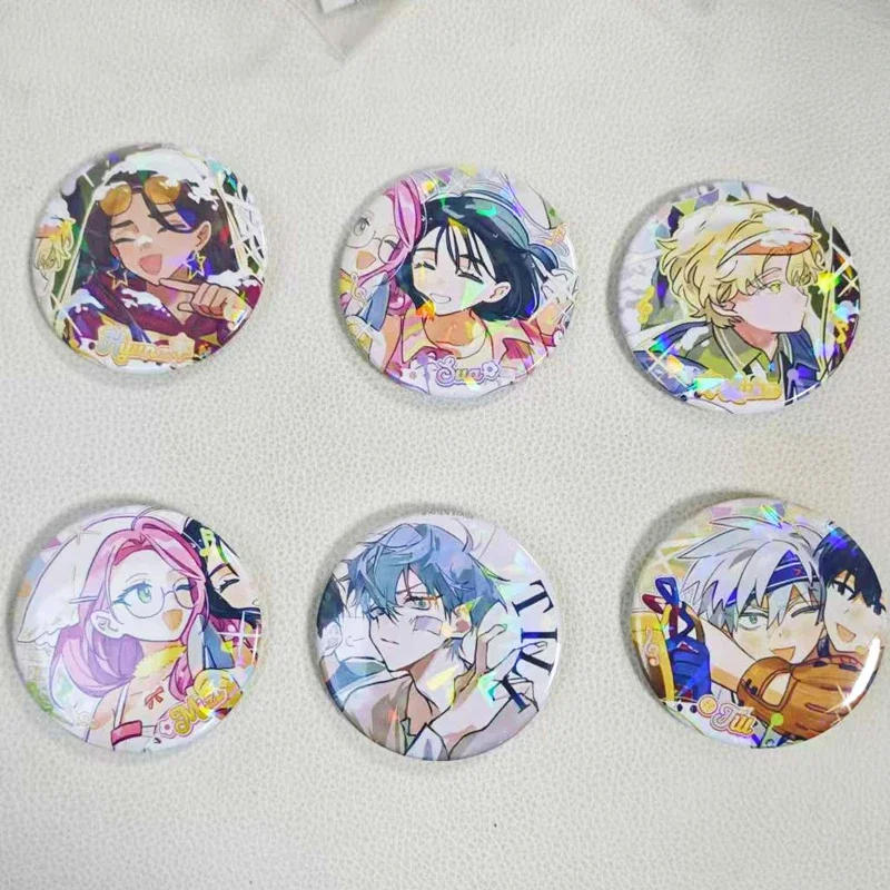 6Pcs/Set Korean Manga Ode to Youth Alien Stage Mizi Sua Ivan Till Hyuna Luka 58mm badge Brooch Pin Cosplay Badge Decoration gift