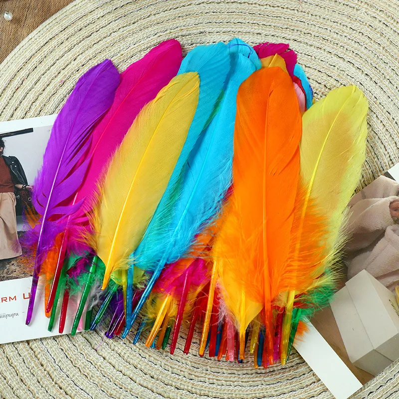 

50/100Pcs 15-22cm Goose Feathers DIY Craft Feather for Wedding Party Dream Catcher Handmade Decorations Bulk Feather Supplies