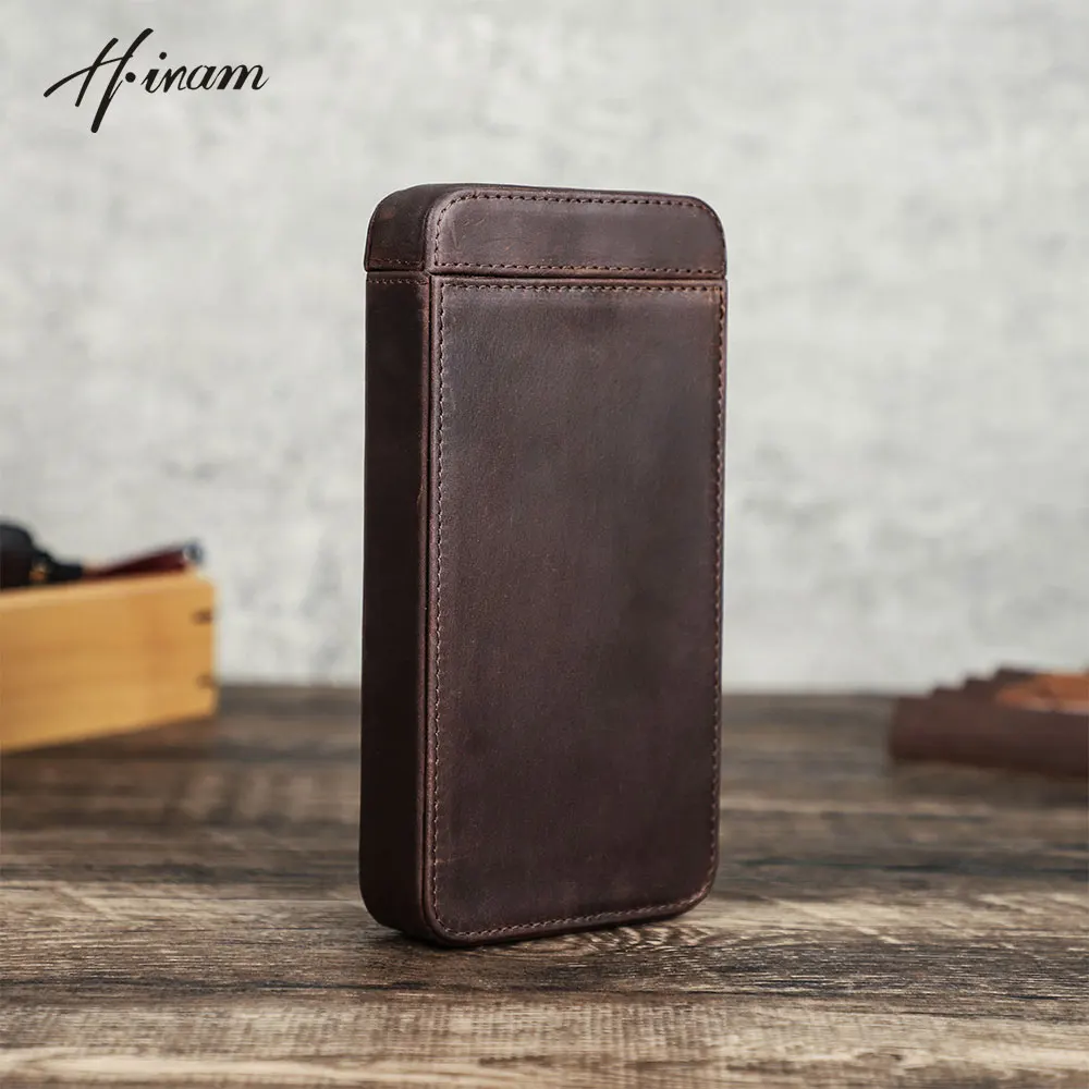 Handmade Vintage Genuine Leather Single Watch Slip Case Display Watches Organizer Travel Portable Pouch For Men or Women Gifts