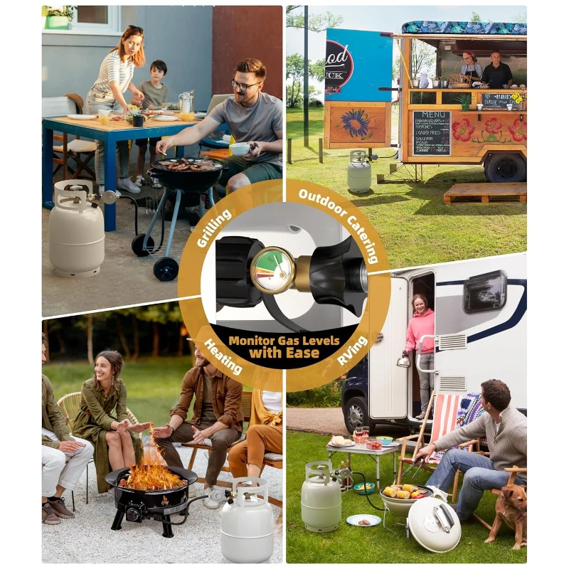 

Индикатор уровня газа в баллоне, манометр-детектор давления газа, подходит для автодомов, кемпинговых автомобилей, газовых баллонов, грилей для барбекю