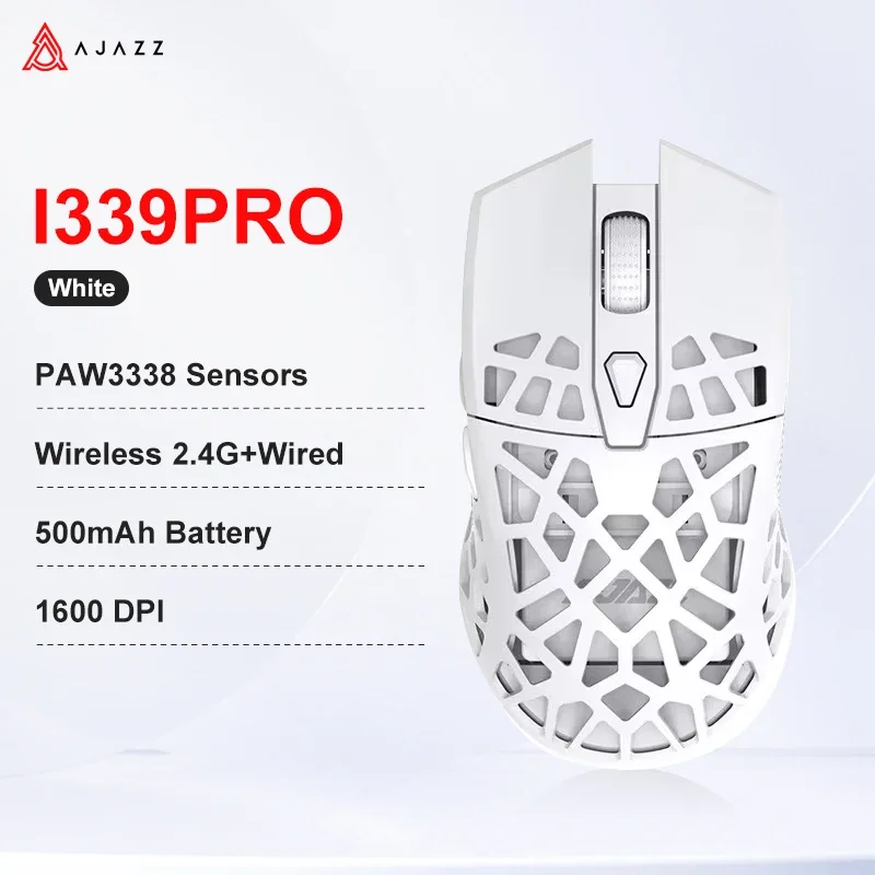 AJAZZ AJ390Pro Dual-Mode RGB Gaming Ultralight Honeycomb Mouse 16000 DPI Low latency Programmable Esports  Computer Peripherals