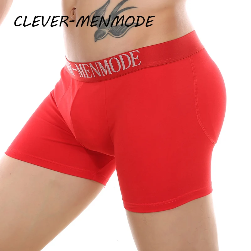 CLEVER-MENMODE Männer sexy Butt Enhancement Boxer abnehmbare Schwamm Pad Hosen Hip Lift u Tasche Body Shaping Dessous Homosexuell Uder pants