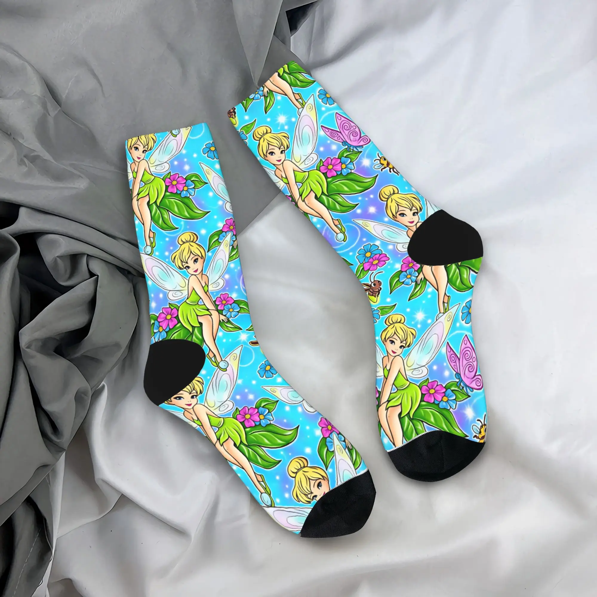Tinker Anime Bells Stockings Couple  Socks Comfortable Funny Socks Winter Running Anti Skid Design Socks Gift