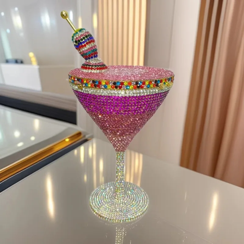 Crystal  fruit cocktail cup new dinner  diamond clutch women's bag banquet party dress bag