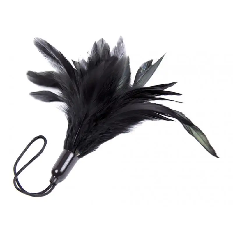 Black Soft Flirting Feather Teasing Toys for Wedding Valentine's Day Holiday