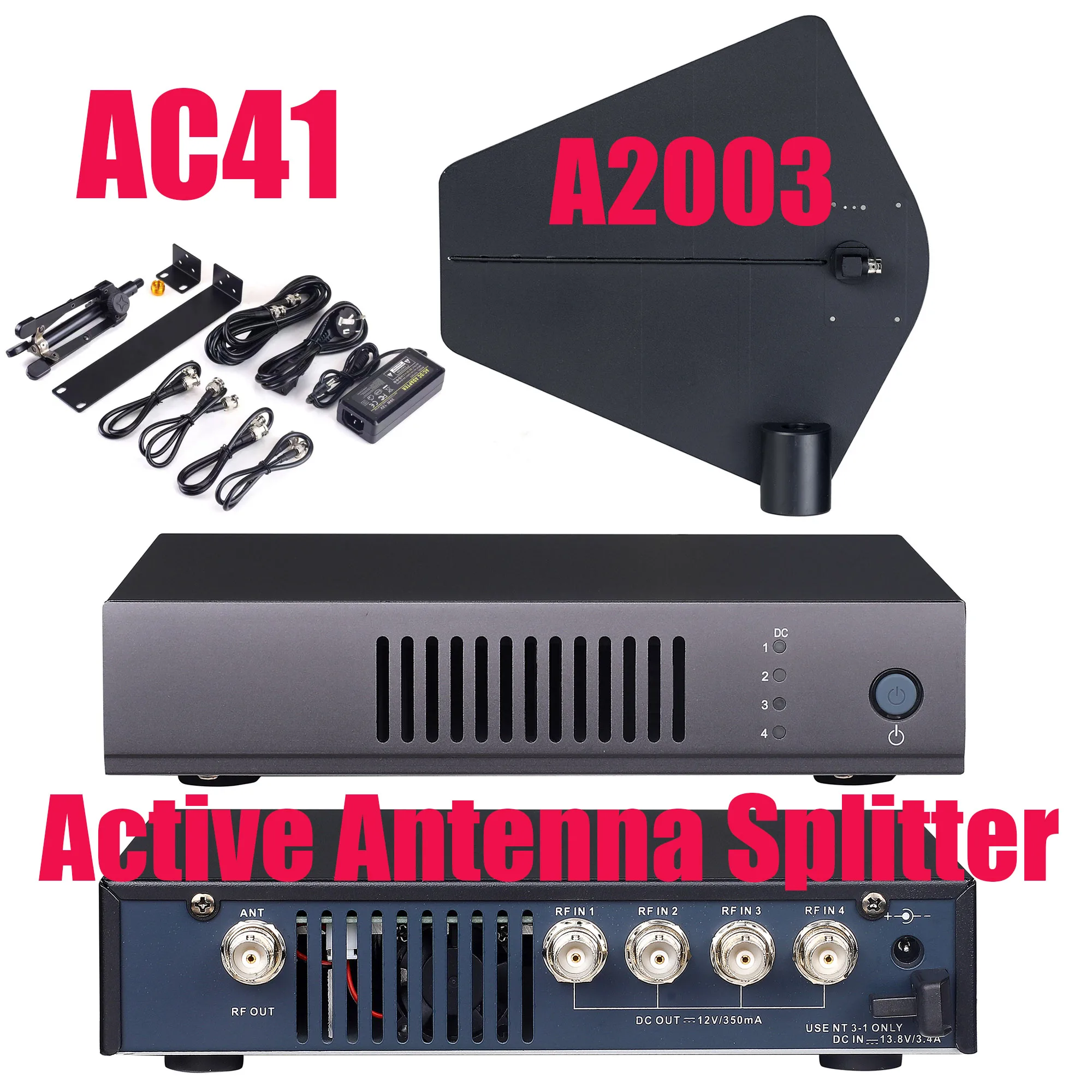 Leicozic Russia Warehouse Active Antenna Combiner AC41 IEM System Antenna A2003 Antena Splitter 450-960Mhz RF Signal Distributor