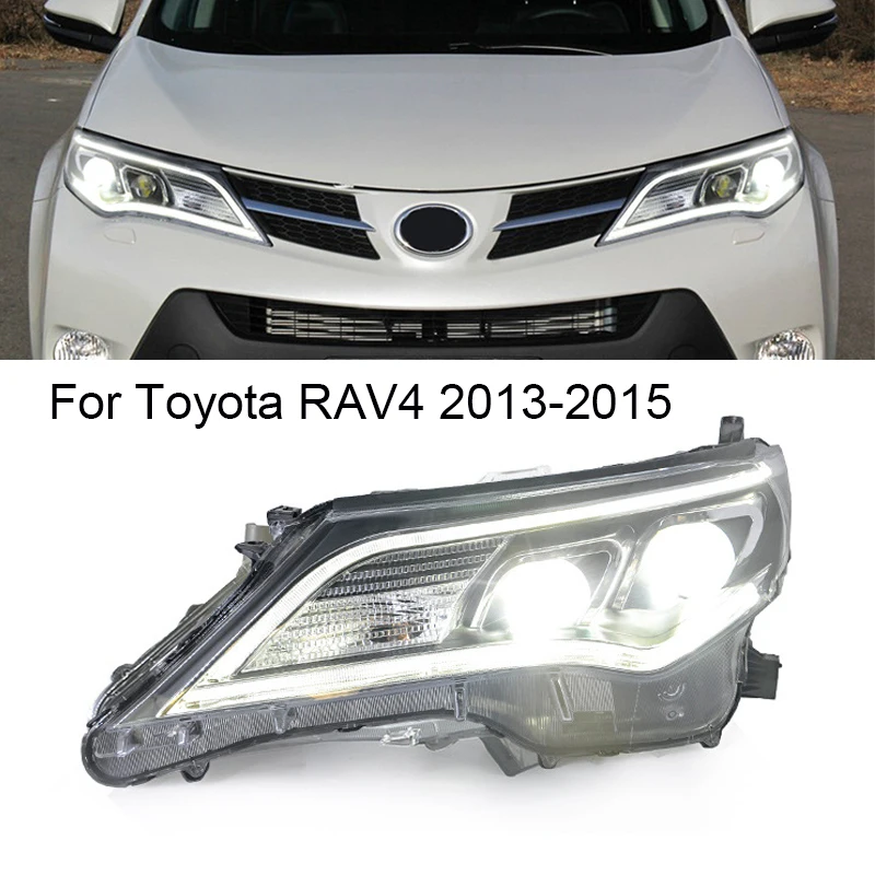 

Car Styling for Toyota 2013-2016 New RAV4 LED Headlights RAV 4 Headlight LED DRL Bi Xenon Lens High Low Beam Parking Fog light