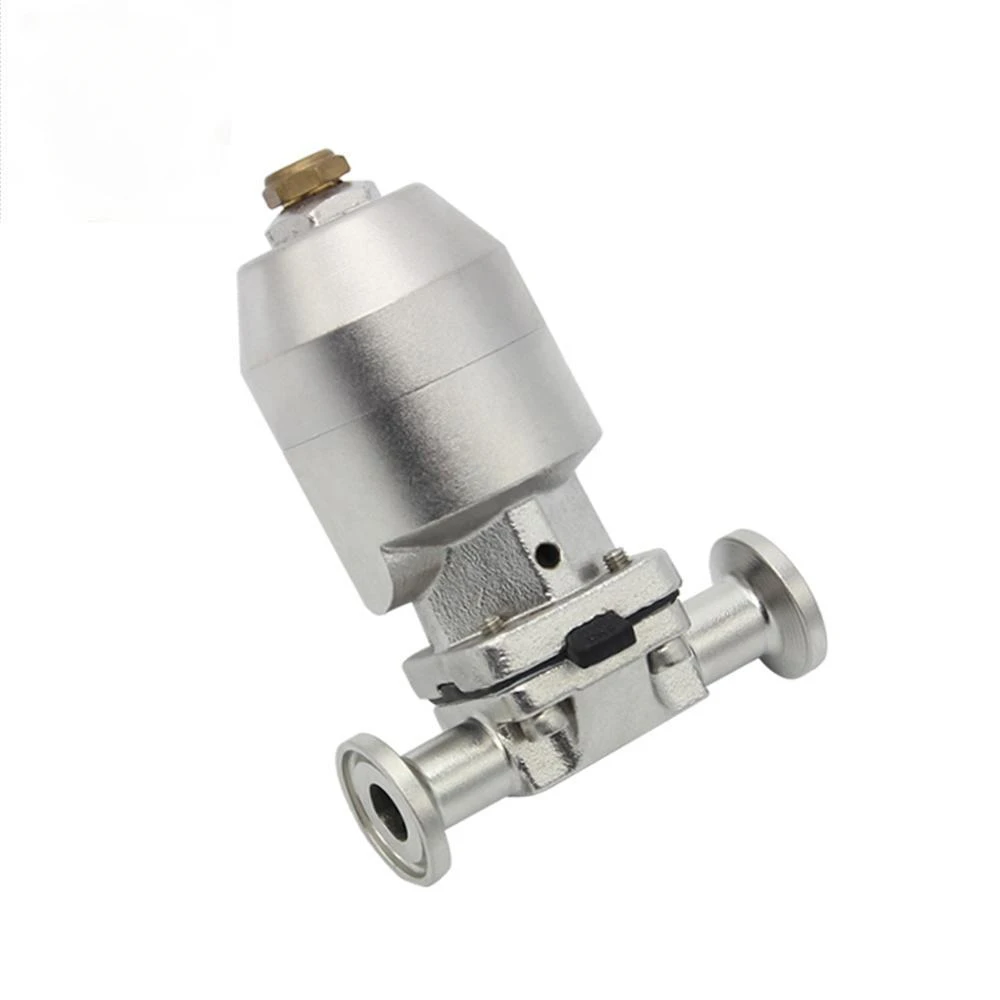 Sanitary Stainless Steel for SS316L Food grade Mini Pneumatic Diaphragm Valve With Tri Clamp Fittings