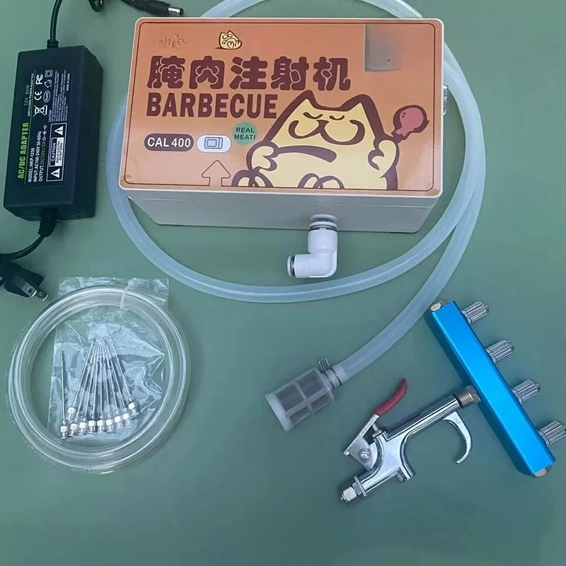 Bomba eléctrica inyectora de sal para carne, para marinado y sazonado de carne curada, procesador de carne con 2/3/4 agujas