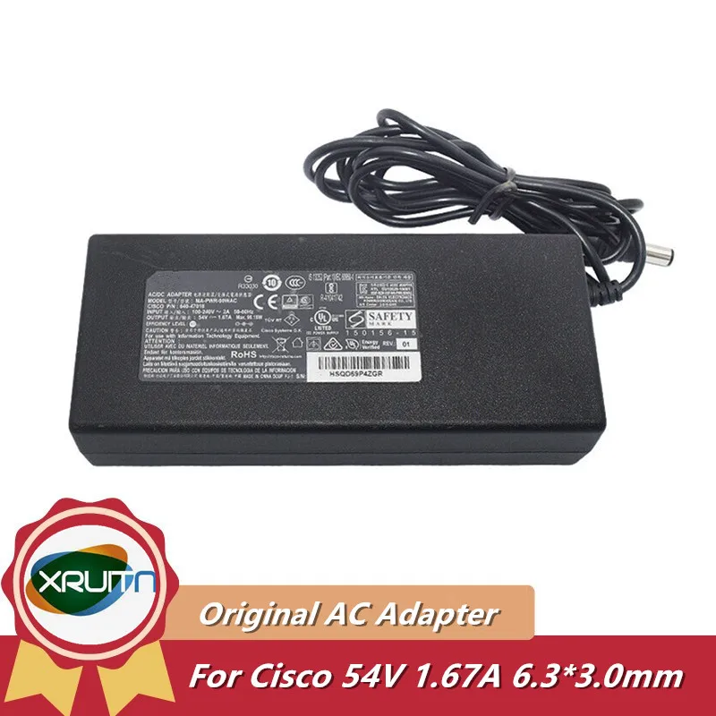 

Подлинный для CISCO MA-PWR-90WAC 640-47010 54V 1.67A 90W AC адаптер Зарядное устройство для MERAKI MX65 MX65W источник питания