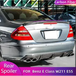 Carbon Fiber Rear Trunk Spoiler Wings for Mercedes Benz E Class W211 E55 E63 AMG 2002-2008 Car Rear Spoiler Boot Lid Wing Lip