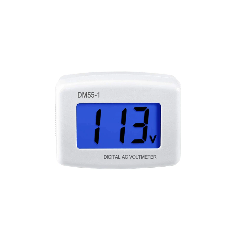 5pcs DM55 AC 110V 220V Digital Voltmeter EU US Plug Socket Voltage Tester LCD Display Voltage Meter Wall Flat Voltage Meter