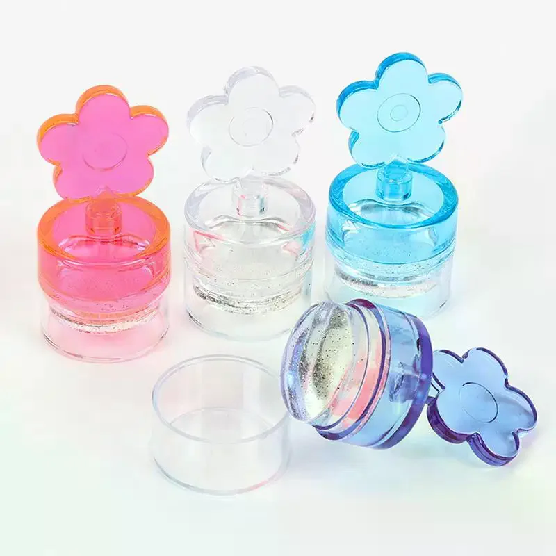 1 مجموعة زهرة شكل مسمار الختام واضح سيليكون رئيس مانيكير مكشطة نقل قوالب الطباعة أطقم مسمار الفن ختم لوحات #3