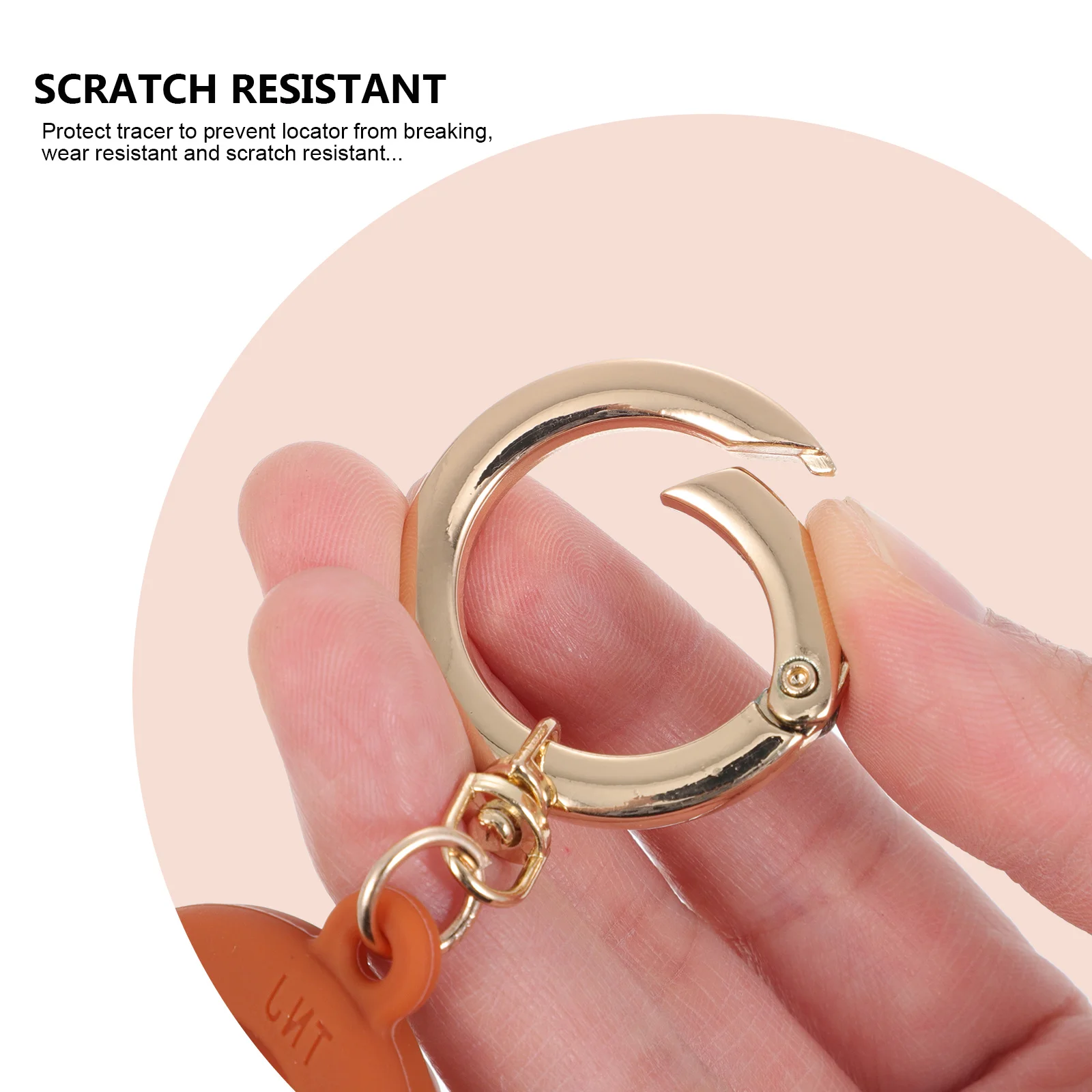 

1pc Tracer Soft Shell Shockproof Scratch-Resistant Cover For Beige Doughnut-Shaped Smart Tracer Case Accessory