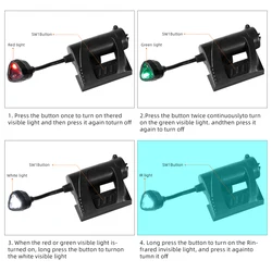luz táctica para casco LED 3 modos nocturna caza ciclismo pesca