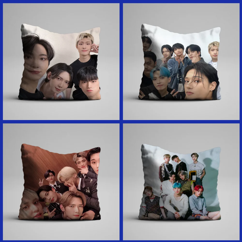 K-KPOP A-ATEEZ-ES Group Pillow Case Pillowcase Home Sofa Cushions Car Cushions Office Pillow