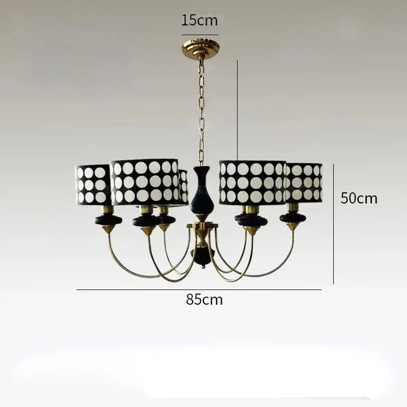 American Style New Model Retro Chandelier Suitable for Living Room Villa Hotel Bedroom Minimalist