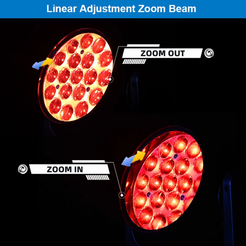 

6 шт. 19x15 Вт DMX 19*15 RGBW 4в1 Zoom Wash Светодиодный движущийся светильник с полетом 2025