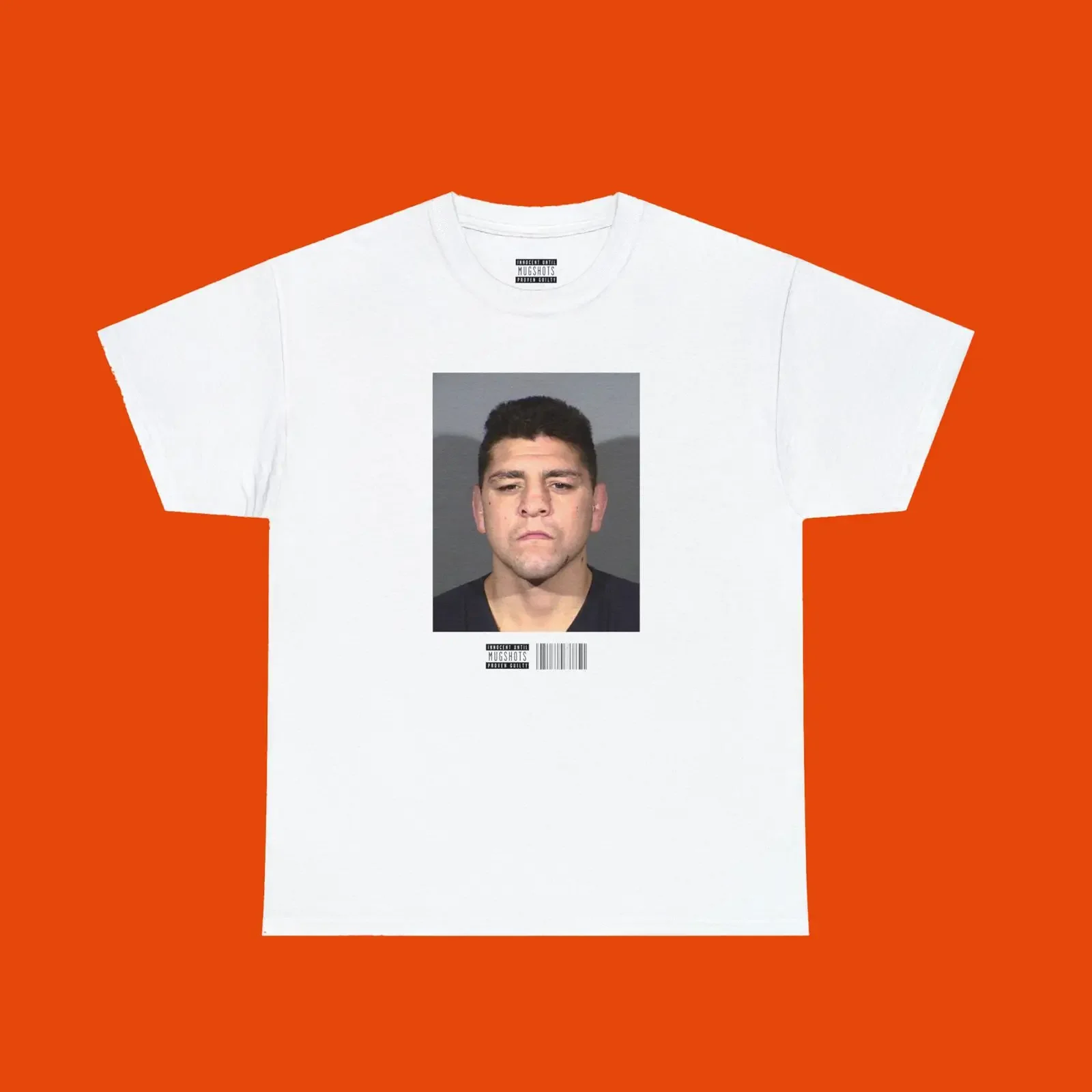 Nick DIAZ MugshoT T Shirt retro combat sports unisex fight night fan vintage Washed Casual Unisex Slightly Stretched graphic
