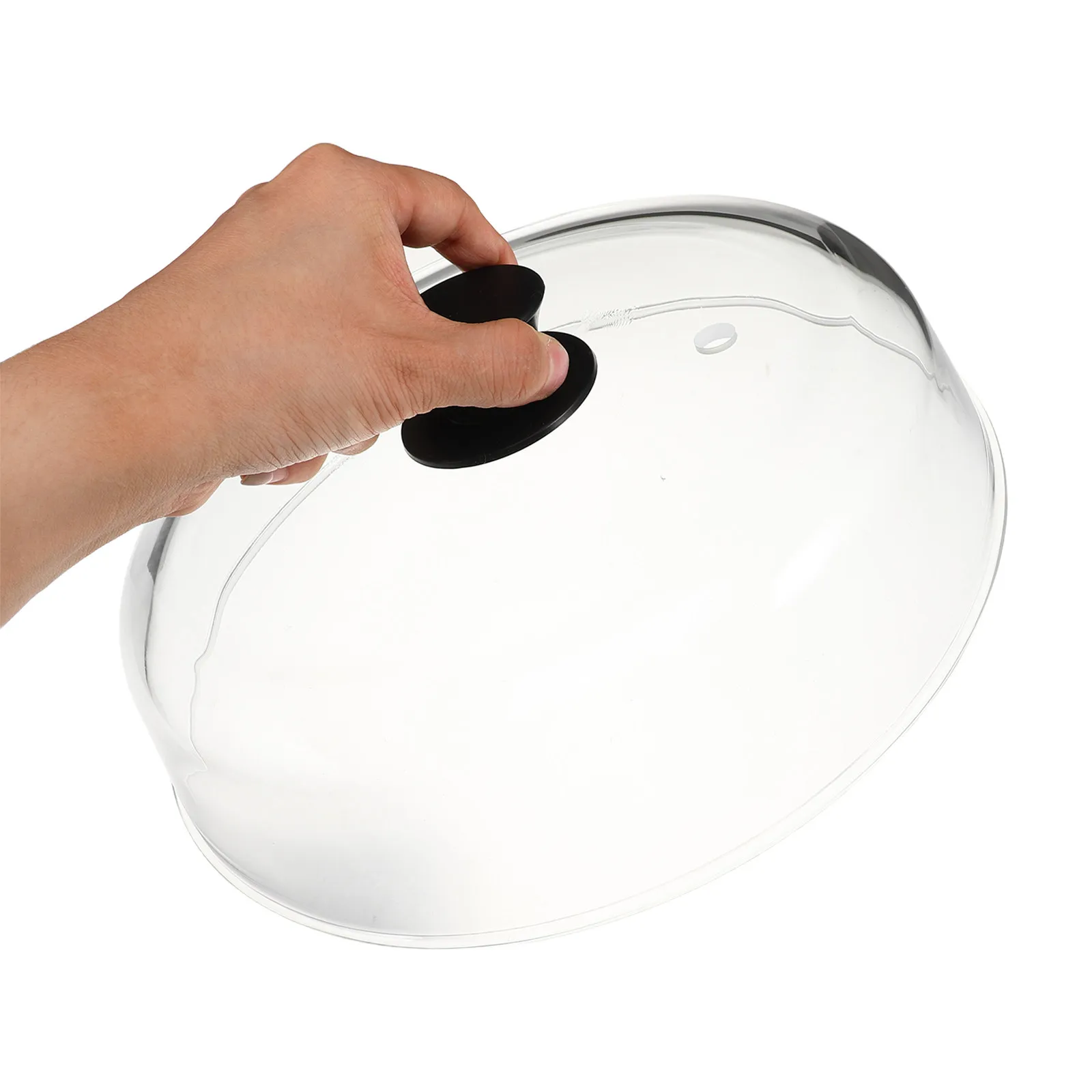 Glass Microwave Splatter Cover Silicone Handle 10 Inch Heat Resistant Lid for Plates Bowls Anti-Splatter Guard Vent
