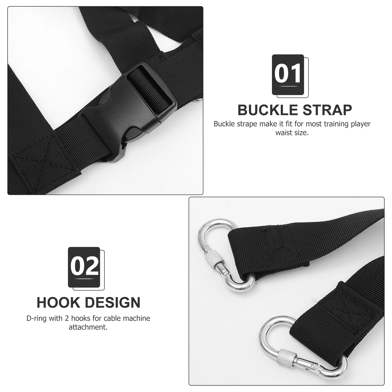 

Black Weight Bearing Resistance Band Upgrade Style Professional Running Support Belt Training Strap for Basketball Football Gym