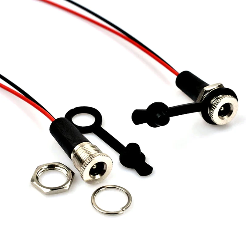 IP68 Waterproof DC 5.5x2.1MM Female Jack Panel Mount Solder Power Connector