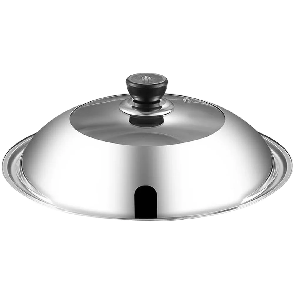 Stainless Pot Cover 28 38 Cm Multi Size Steam Vent Holes Heat Safe Knob Sleek Rounded Edge For Kitchen Cookware