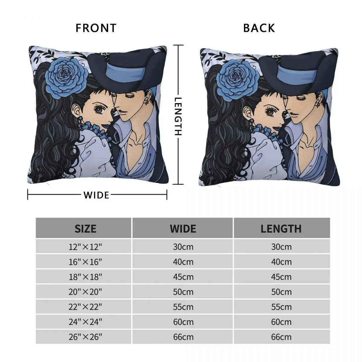 Love Anime Paradise Kiss Square Pillowcase Cushion Cover Pillow Case Throw Pillow Cover for Home Bedroom Car