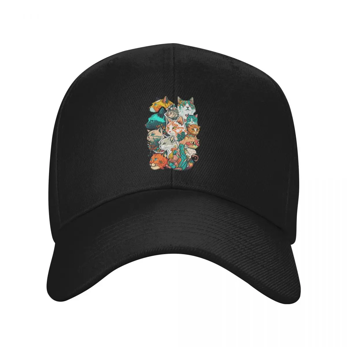 hallucination psychedelic colorful cat Baseball Cap Kids Hat Golf Wear Women's 2025 Men's