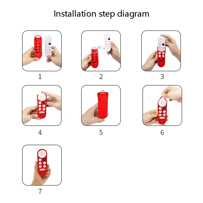 Силиконовый чехол для пульта дистанционного управления для Chromecast с голосовым управлением Google TV, защита от потери