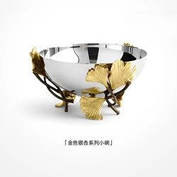 Golden Ginkgo Series Small Bowl Stainless Steel Bowl Material