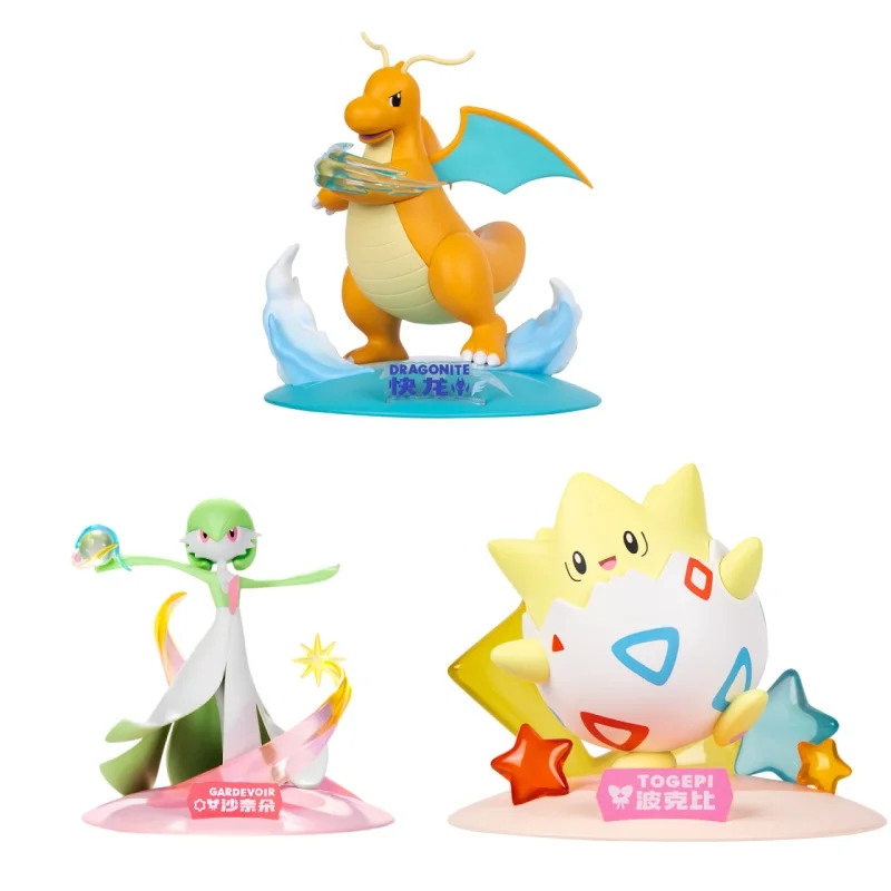 

Funism Official Anime Pokemon Figures Dragonite Gardevoir Togepi Cute Collectible Model Statue Desk Car Decor Toy Birthday Gift