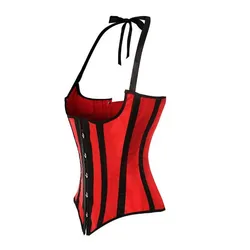 Underbust Corsets Women Sexy Halter Stripe Corset Bustier Basque Corsets Top Vest Girdle Waist Shape Body Plue Size Lingerie