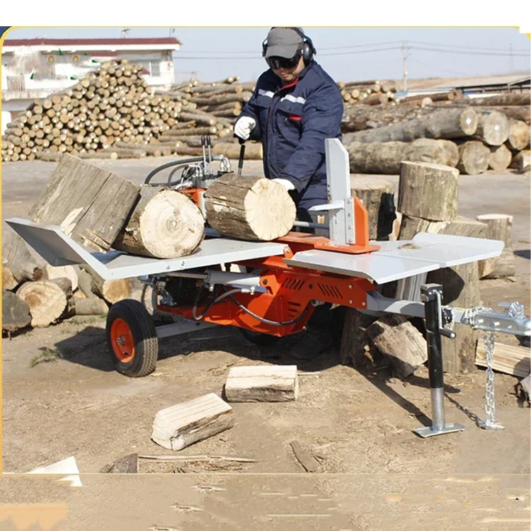 Popular wood slitter for 8T/18T/28T High power wood chipper Automatic firewood processor