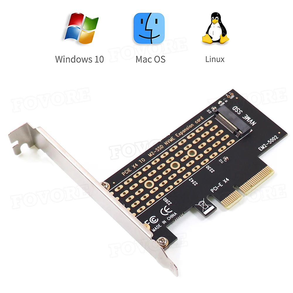 M.2 M2 NVMe 2230 2242 2260 2280 SSD to PCI-e 3.0 Converter PCIe Adapter Card Support PCI Express X4 X8 X16