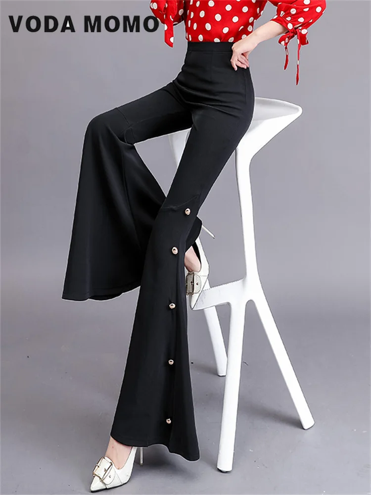 

Aesthetics Design Advanced Sense 2023 Autumn High Waist Large Horn Fishtail Pants Women's Long Leg Pants Korean Version Slim