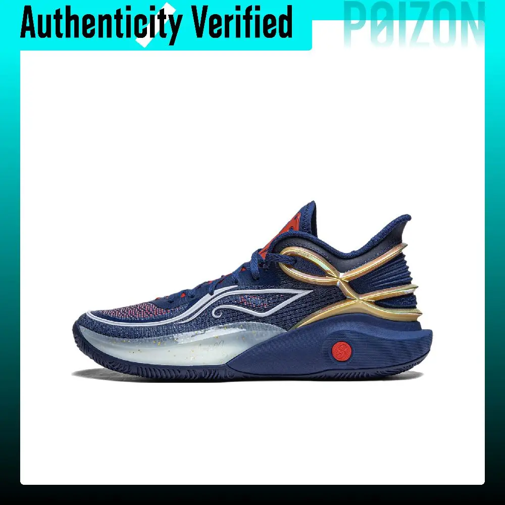 Li Ning CJ 3 Slip Resistant, Abrasion Resistant, Rebound Low top Li Ning BOOM Technology Basketball Shoes Men's Navy ABAU007-3