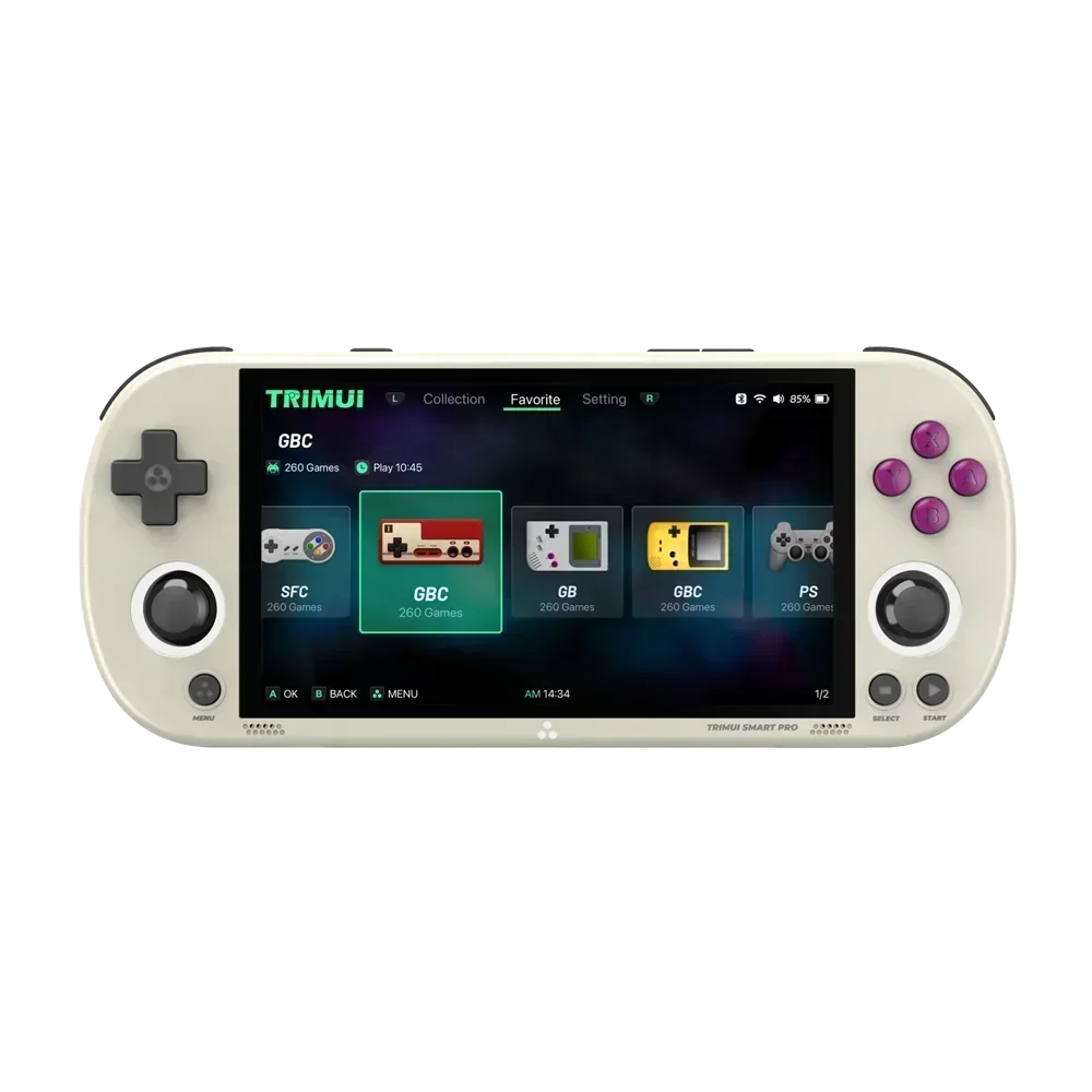 Trimui الذكية برو وحدة تحكم بجهاز لعب محمول 4.96 ''IPS شاشة نظام لينكس عصا التحكم RGB الإضاءة Trimui ريترو لعبة فيديو وحدة التحكم هدية