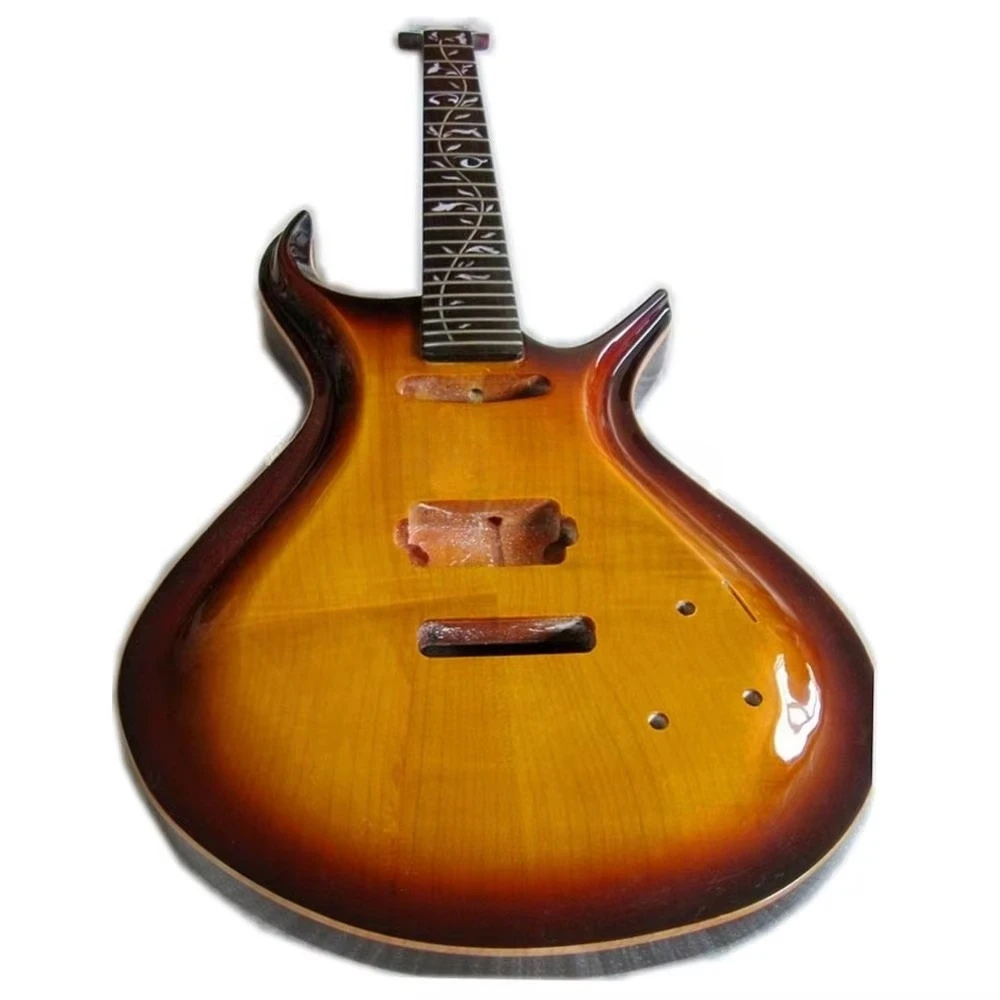 

STLF 6 String Unfinished Electric Guitar Kit in Nice Sound with Flamed Maple Board