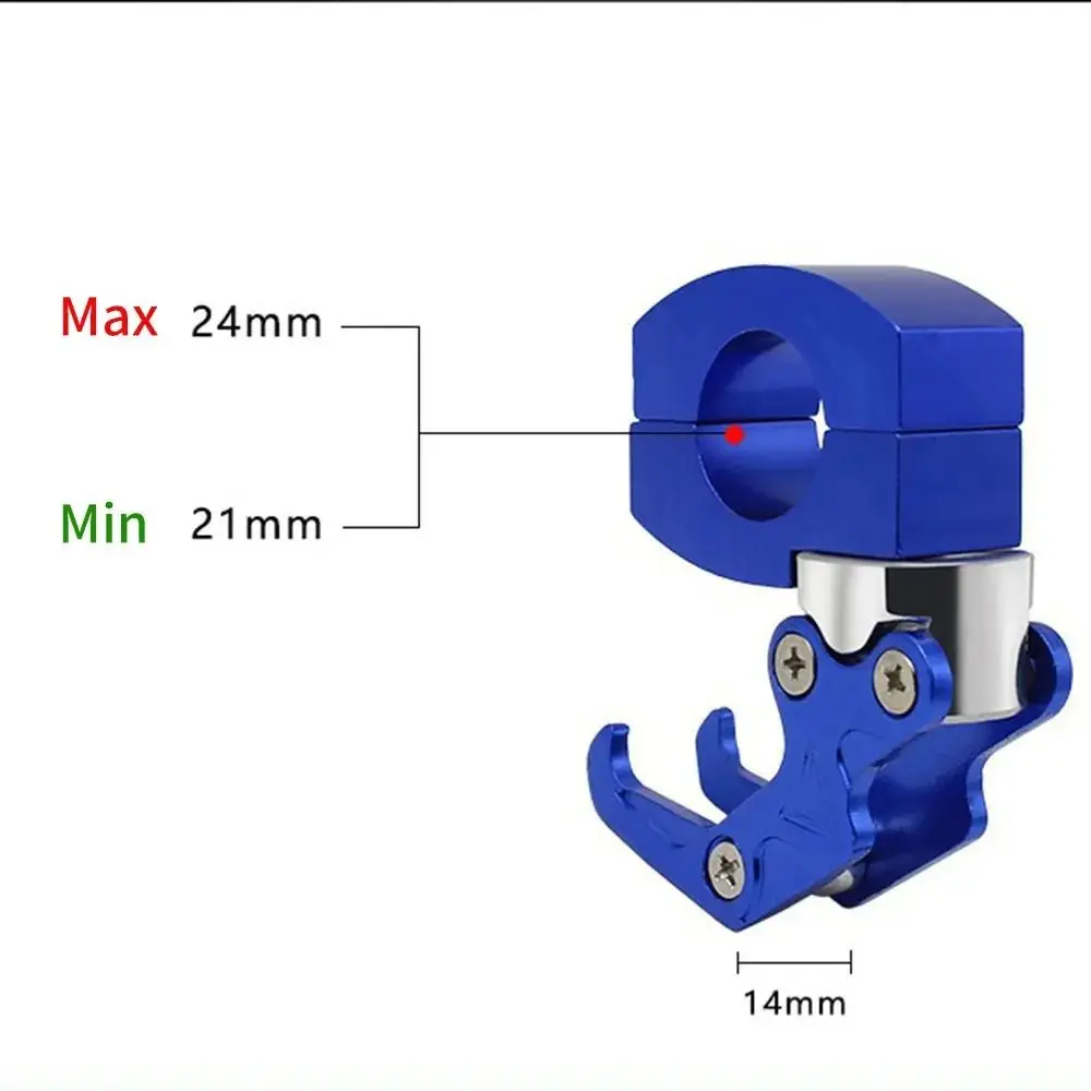 Multi-functional Motorcycle Holder Aluminum Alloy Universal Helmet Holder 22mm Diameter Handlebar Storage Hook