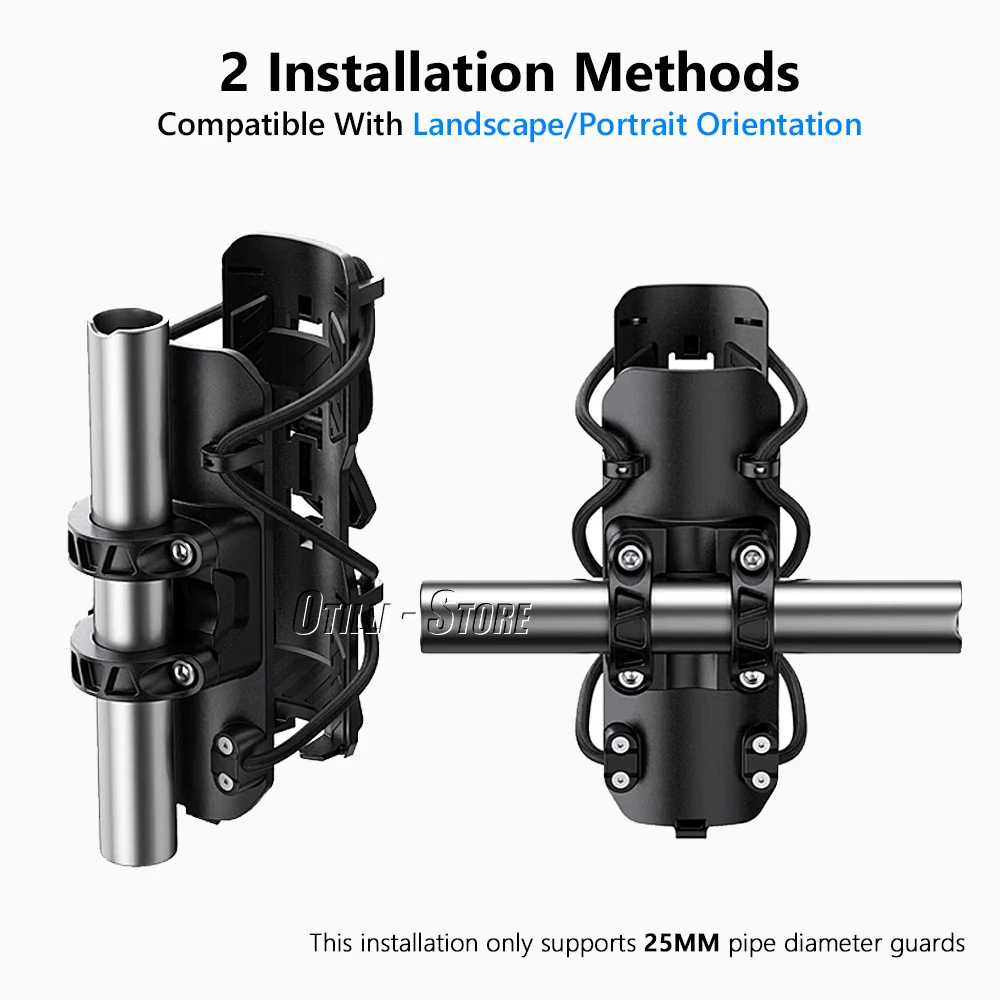 แท่งกันชนสำหรับ BMW สำหรับ Honda Yamaha 25mm อุปกรณ์เสริมรถจักรยานยนต์ใหม่ที่วางแก้วเครื่องดื่ม