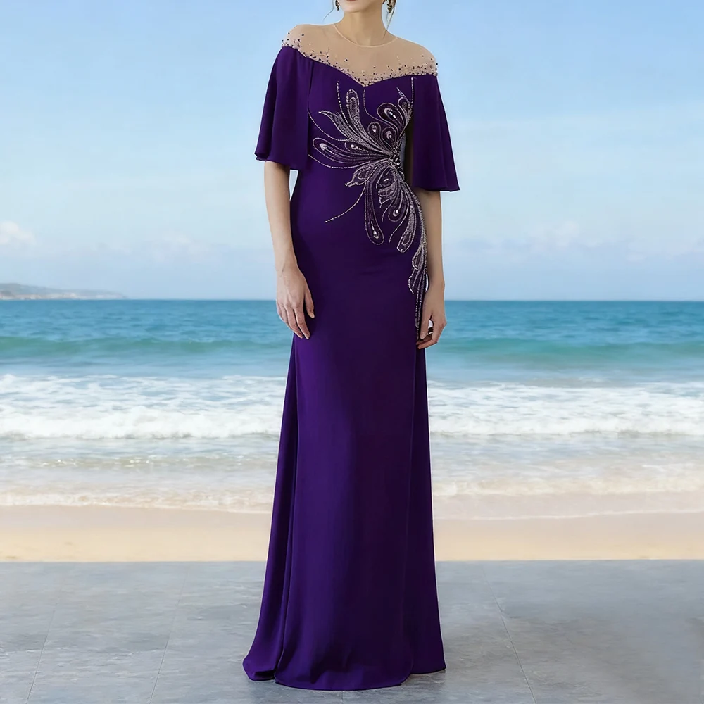 

Customized High Quality Elegant Long Beads Mermaid Evening Dresses for Special Occasions Luxury Women Gala Prom Party Gowns 2025