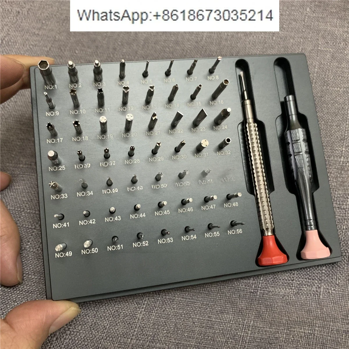 Watch repair tool Assortment of 56 Tips Stainless Steel Watch Screwdriver Set for Brand Watch Repair for watchmaker