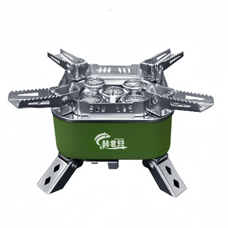 

New Camping Tourist Burner Big Power Gas Stove Cookware Portable Furnace Picnic Barbecue Tourism Supplies Outdoor Recreation