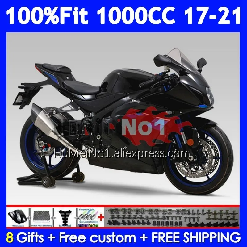 Injection For SUZUKI GSXR1000 GSXR 1000 L7 122No.12 K17 GSXR-1000 Matte black 17 18 19 20 21 2017 2018 2019 2020 2021 Fairings