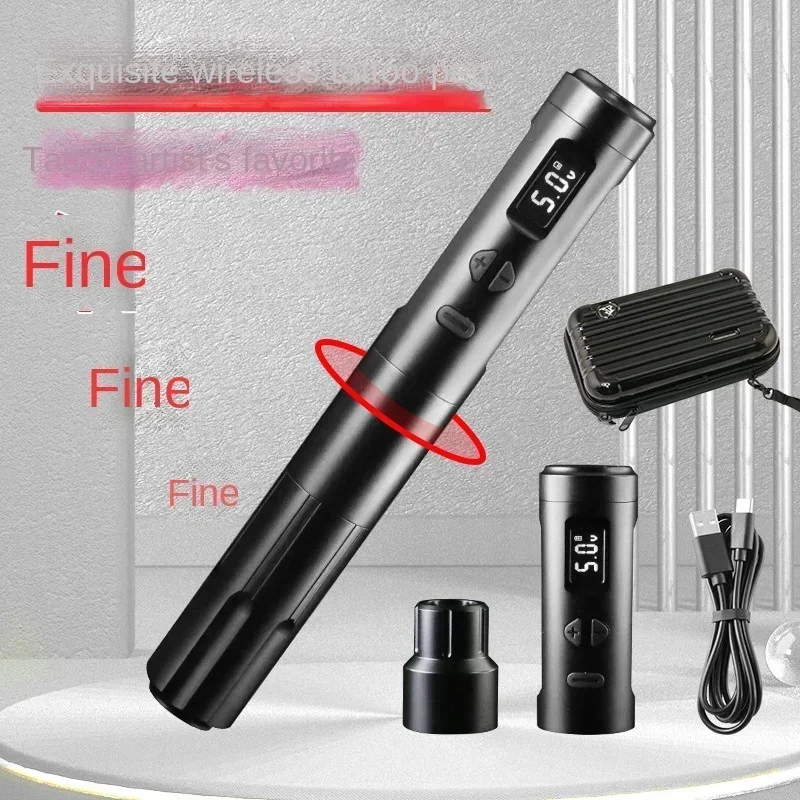 Exquisite Fine Tattoo Pen Wireless Charging Pen Tattoo Cutting Line Tattoo Integrated  Tips Totem Xia 'An Machine