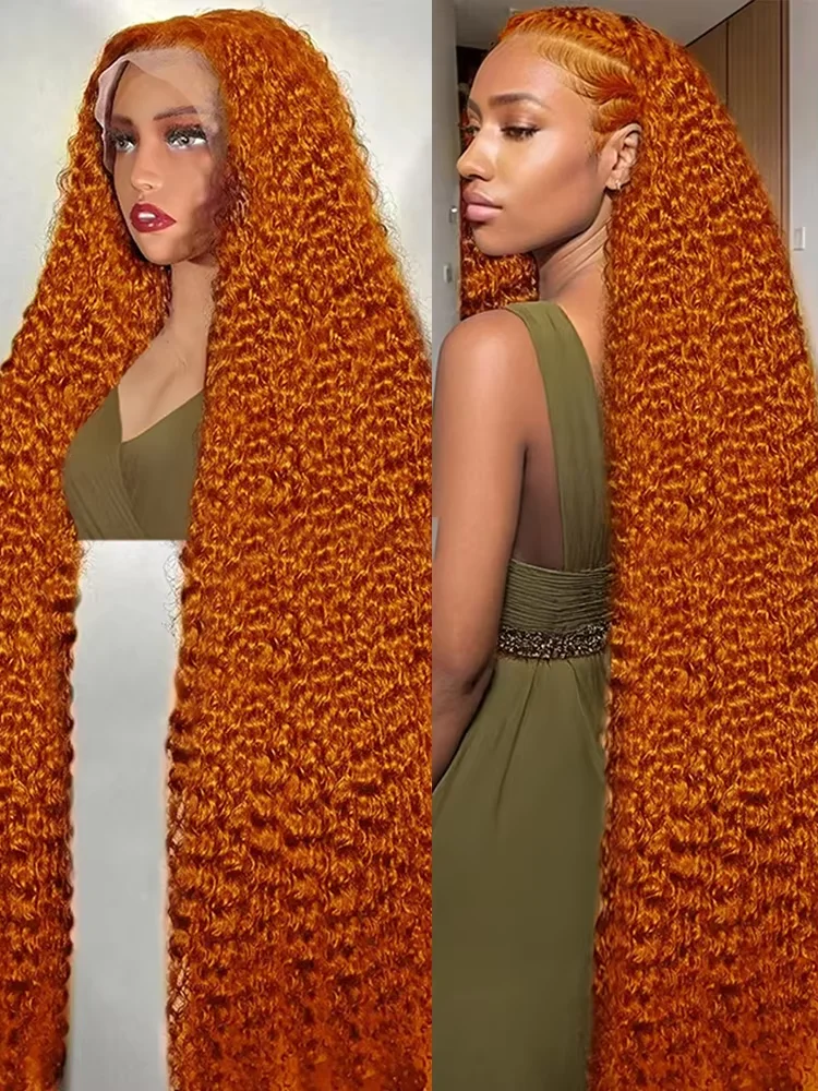 

Малайзийский # 350 Рыжий Оранжевый 13x6 HD Парики из натуральных волос на кружеве Глубокая волна 13x4 Парики из натуральных волос на кружеве Предупречные вьющиеся парики с застежкой 5x5